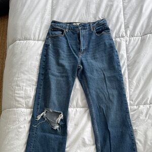Abercrombie Ankle Straight Ultra High Rise Jeans Long